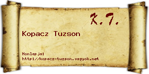 Kopacz Tuzson névjegykártya
